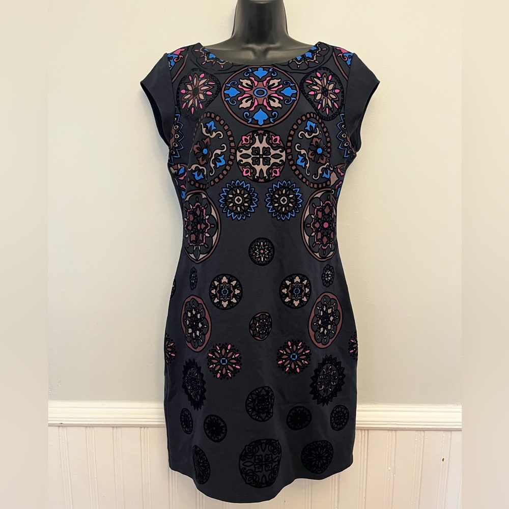 Desigual “Sofia” Cap Sleeve Mandala Dress, Size Large
